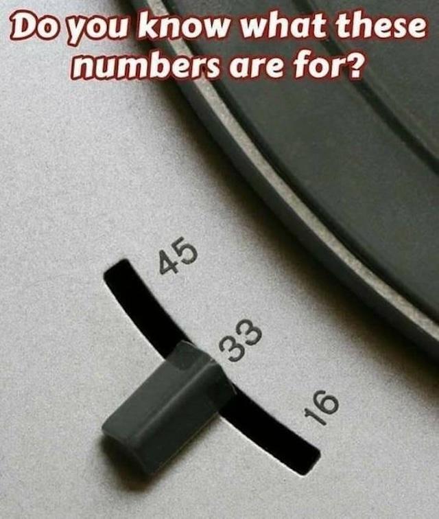 Know what these numbers mean? This switch controls your vinyl's playback speed.